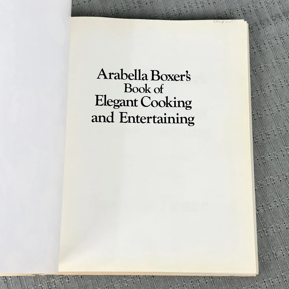 Arabella Boxer Book of Elegant Cooking and Entertaining Hardcover Cookbook Italy